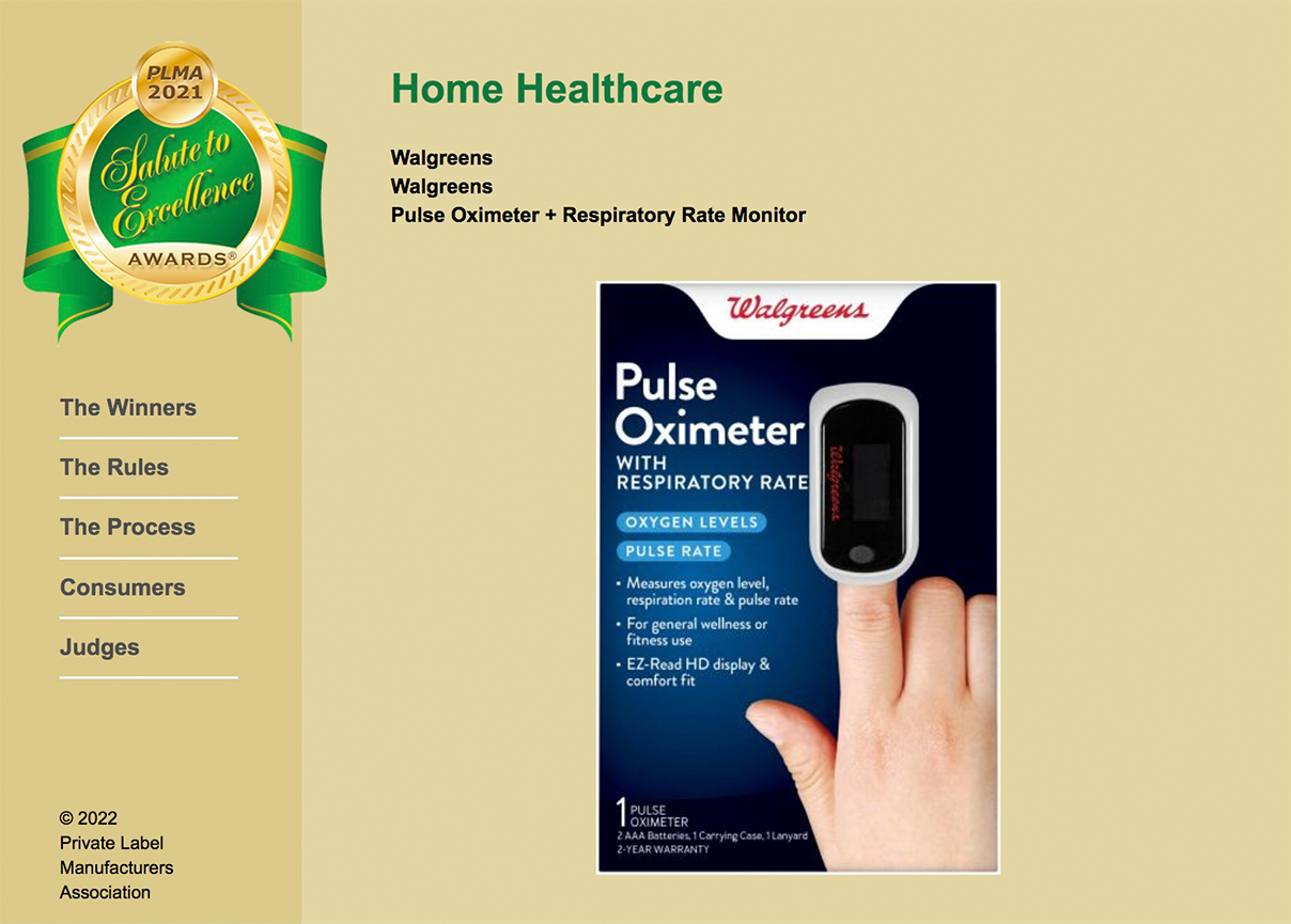 Walgreens Pulse Oximeter with Respiratory Rate